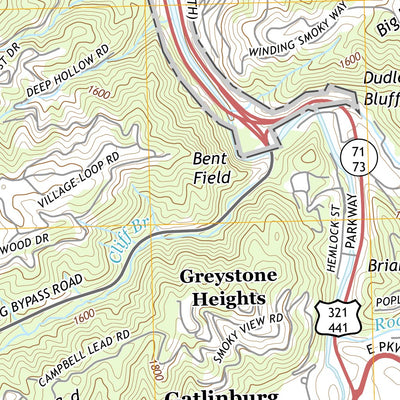 NPS/USGS 2016 Gatlinburg Topographic Map