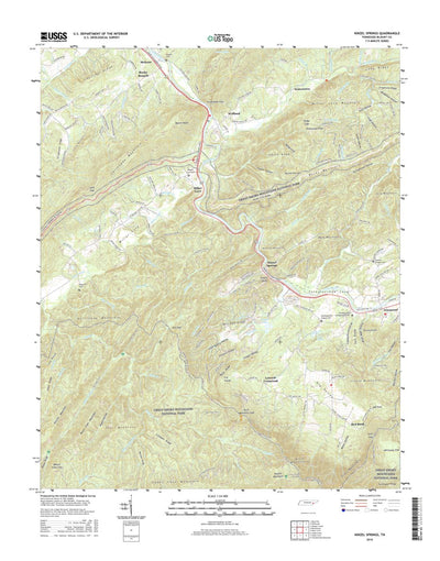 NPS/USGS 2016 Kinzel Springs Topographic Map