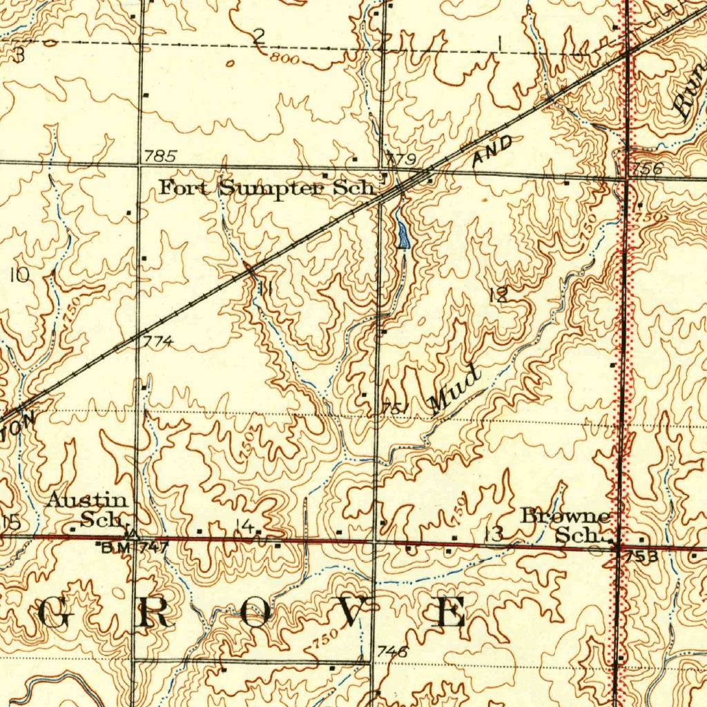 Galva, IL (1944, 62500Scale) Map by United States Geological Survey Avenza Maps