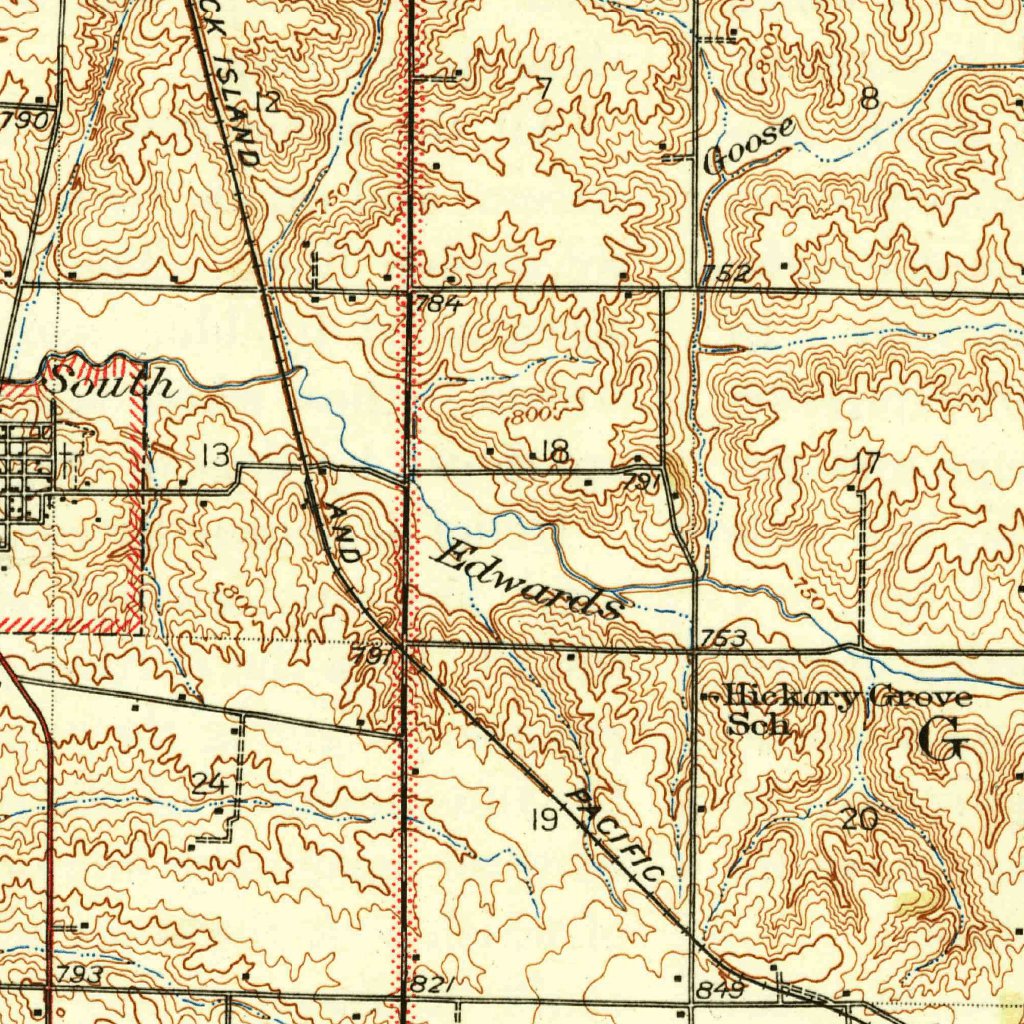 Galva, IL (1944, 62500Scale) Map by United States Geological Survey Avenza Maps