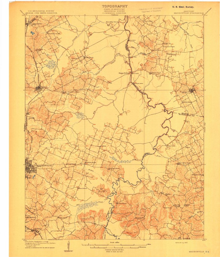 Madisonville, KY (1909, 62500-Scale) Map by United States Geological ...