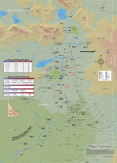 Henry's Fork River Fishing Map - Idaho