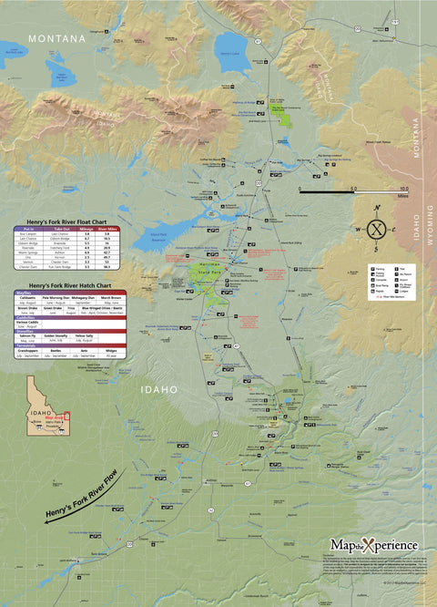 Henry's Fork River Fishing Map - Idaho