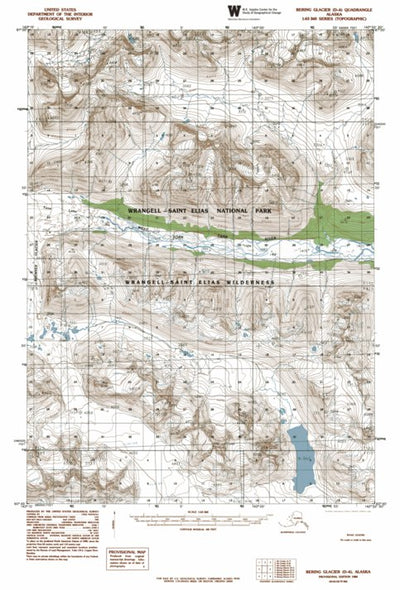 AK-BERING GLACIER D6: Authoritative US Topos 1984