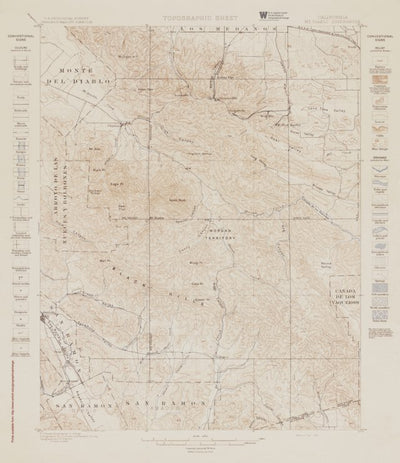 CA-MT DIABLO: Authoritative US Topos Historic 1898