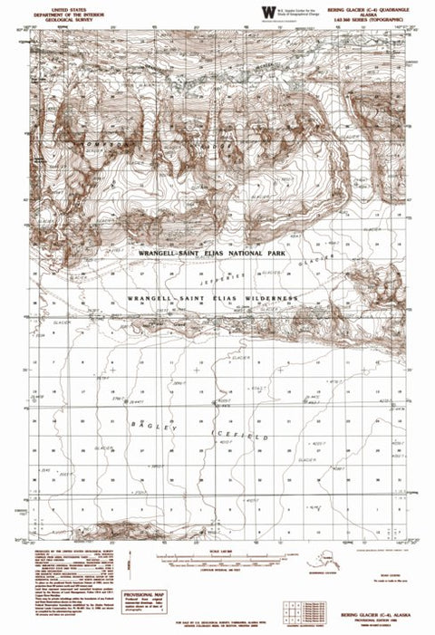 AK-BERING GLACIER C4: Authoritative US Topos 1985