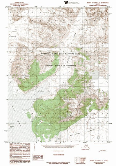 AK-BERING GLACIER A1: Authoritative US Topos 1985