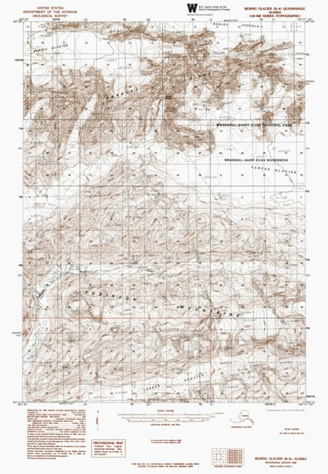 AK-BERING GLACIER B4: Authoritative US Topos 1985
