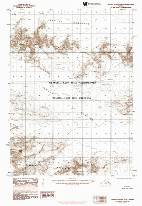 AK-BERING GLACIER B3: Authoritative US Topos 1985
