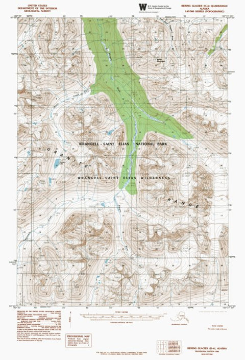 AK-BERING GLACIER D4: Authoritative US Topos 1984