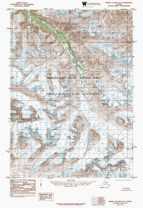 AK-BERING GLACIER D3: Authoritative US Topos 1984