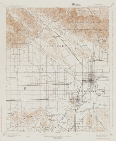 CA-SAN BERNARDINO: Authoritative US Topos Historic 1901