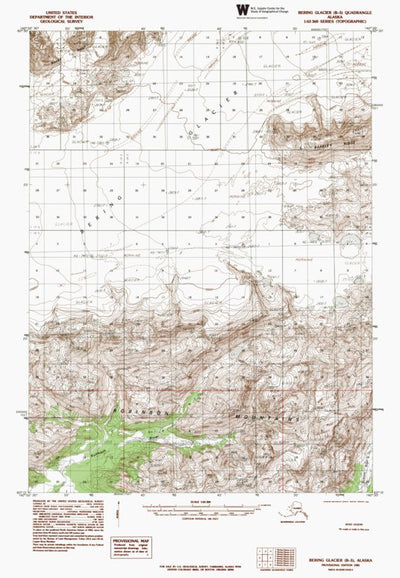 AK-BERING GLACIER B5: Authoritative US Topos 1985