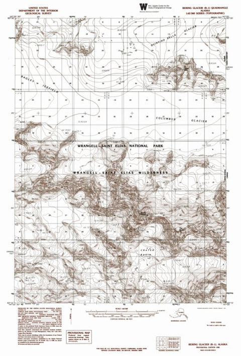 AK-BERING GLACIER B1: Authoritative US Topos 1985