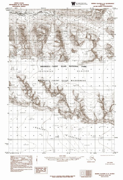 AK-BERING GLACIER C3: Authoritative US Topos 1985