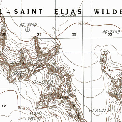 AK-BERING GLACIER C3: Authoritative US Topos 1985