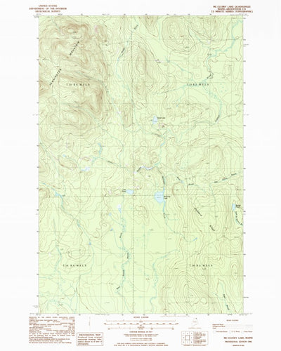 Mcclusky Lake, ME (1986, 24000-Scale) Preview 1