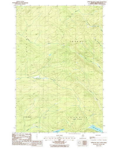 Upper Mcnally Pond, ME (1986, 24000-Scale) Preview 1