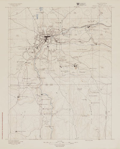 CA-GRASS VALLEY: Authoritative US Topos Historic 1895