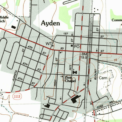 Ayden, NC (1982, 24000-Scale) Map by United States Geological Survey