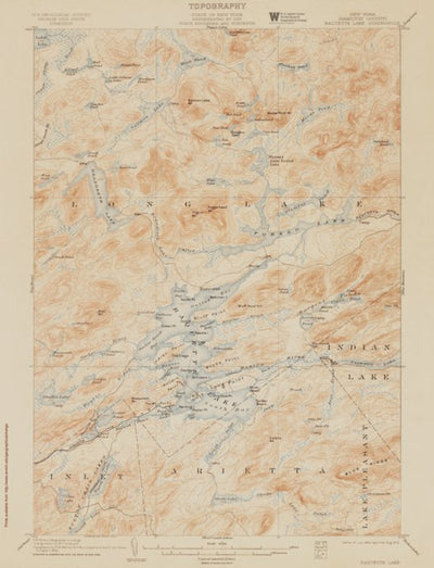 NY-RAQUETTE LAKE: Authoritative US Topos Historic 1903