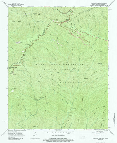 Clingmans Dome, NC-TN (1964, 24000-Scale) Preview 1