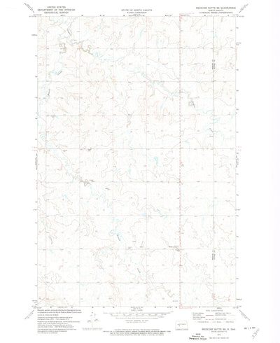 Medicine Butte SE, ND (1972, 24000-Scale) Preview 1