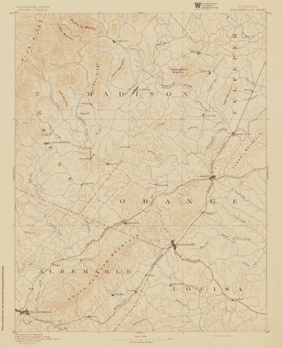 VA-GORDONSVILLE: Authoritative US Topos Historic 1892