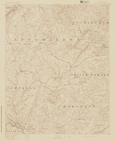 VA-APPOMATTOX: Authoritative US Topos Historic 1892