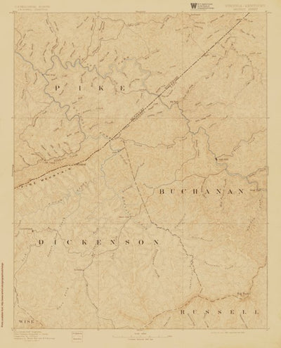 VA-KY-GRUNDY: Authoritative US Topos Historic 1892