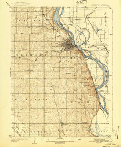 Nebraska City, NE-IA-MO (1907, 62500-Scale) Preview 1