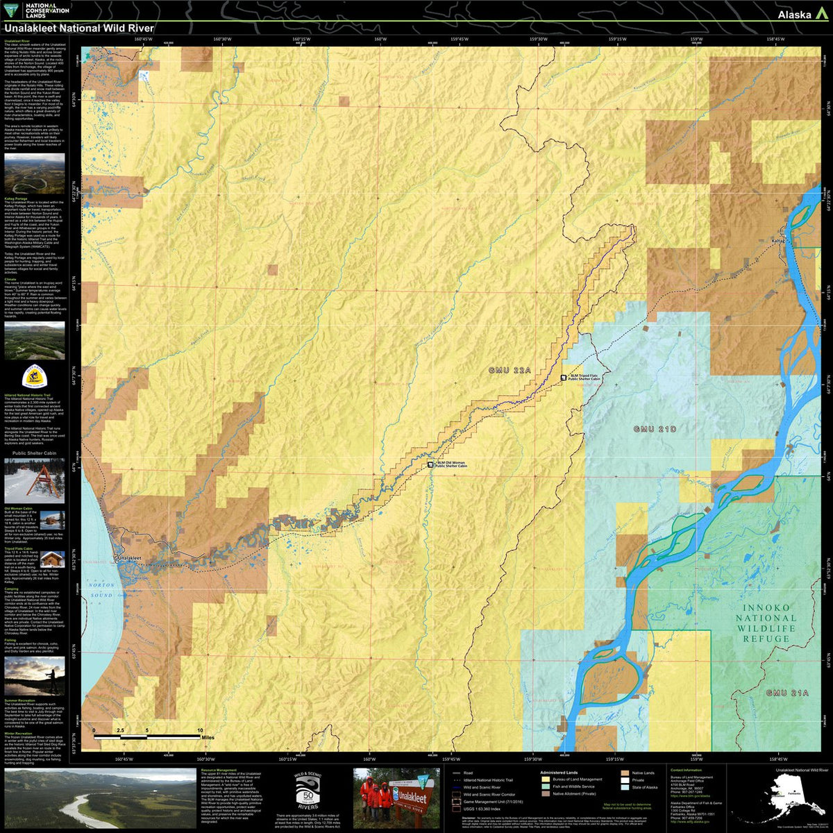 Unalakleet National Wild River Map by Bureau of Land Management, Alaska ...