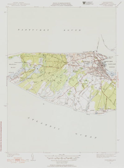 MA-NANTUCKET: Authoritative US Topos Historic 1951