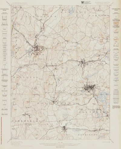 MA-MARLBORO: Authoritative US Topos Historic 1898
