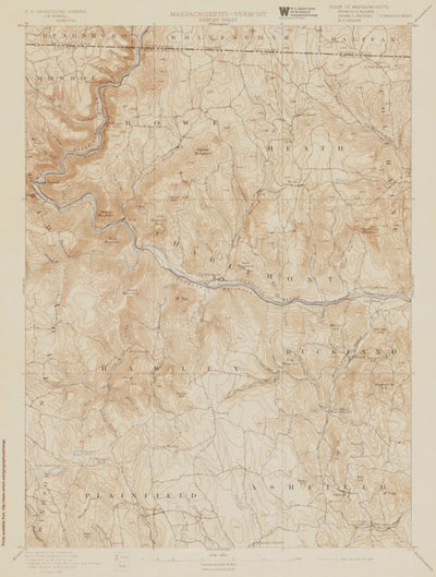 MA-VT-HAWLEY: Authoritative US Topos Historic 1894