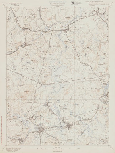 MA-FRAMINGHAM: Authoritative US Topos Historic 1894