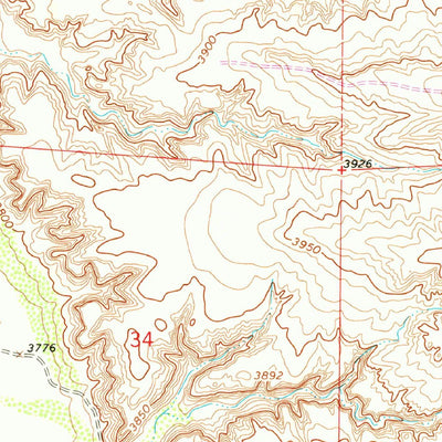 United States Geological Survey La Espia Peak, NM (1967, 24000-Scale) digital map