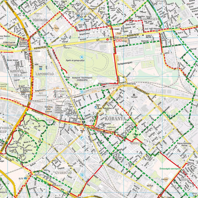 Budapest kerékpáros térkép M 1:30.000