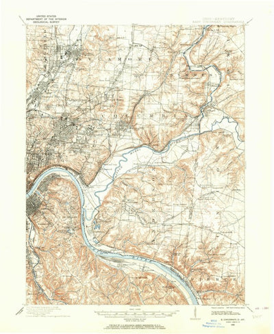 East Cincinnati, OH-KY (1898, 62500-Scale) Preview 1