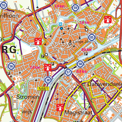 Roompot fietsknooppuntenkaart Midden-Zeeland-2017-geo