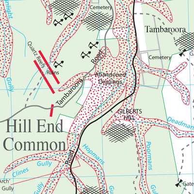 Hill End Gold Map