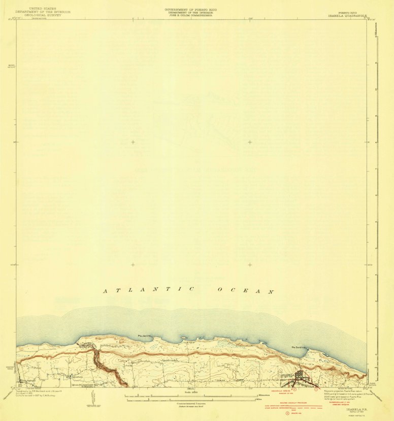 Isabela, PR (1941, 30000-Scale) Map by United States Geological Survey ...