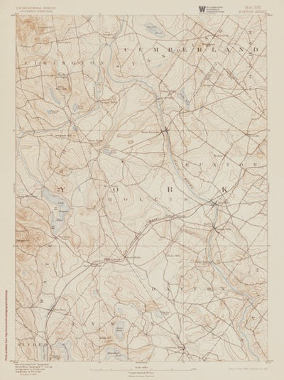 ME-BUXTON: Authoritative US Topos Historic 1893
