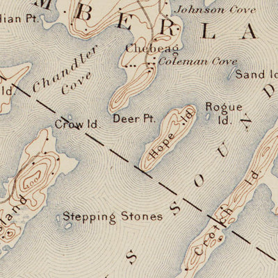 ME-CASCO BAY: Authoritative US Topos Historic 1893