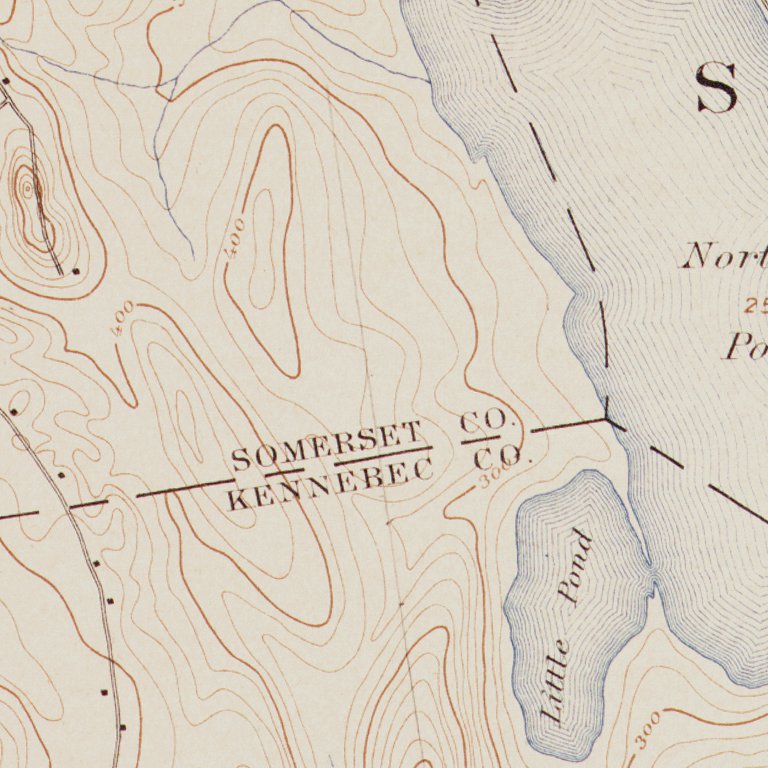 MENORRIDGEWOCK Authoritative US Topos Historic 1898 Map by Western