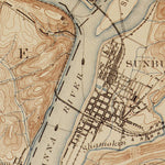 PA-SUNBURY: Authoritative US Topos Historic 1893