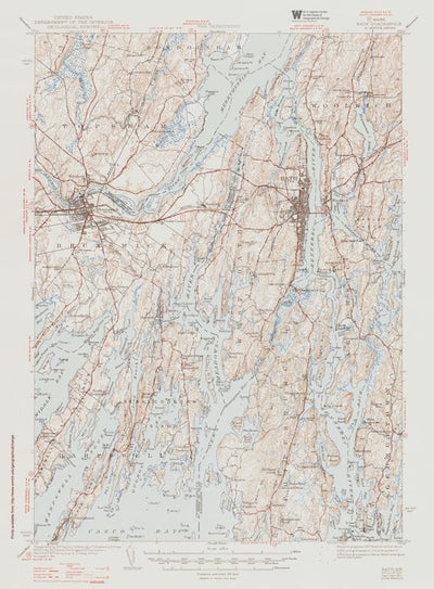 ME-BATH: Authoritative US Topos Historic 1945