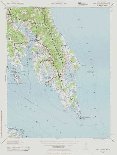 MD-VA-POINT LOOKOUT: Authoritative US Topos Historic 1937