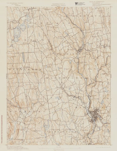 CT-WATERBURY: Authoritative US Topos Historic 1893