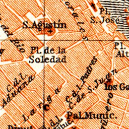 Badajoz city map, 1929